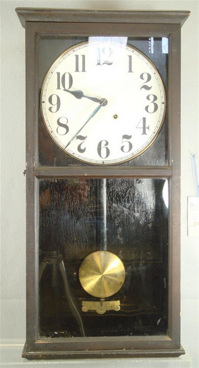 Appraisal: Seth Thomas time only office clock mahogany finished case running