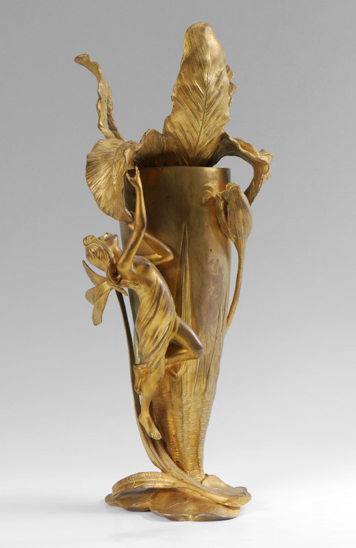 Appraisal: POTET Loys French - Art Nouveau era dore Bronze Lily