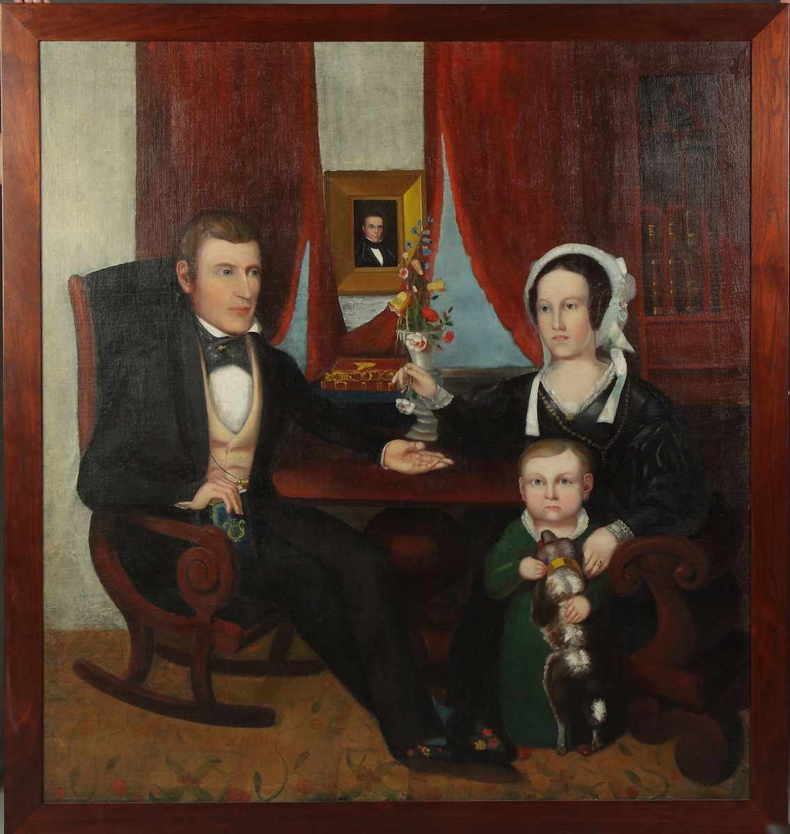 Appraisal: Calvin Balis Utica NY Family mourning portrait in the parlor