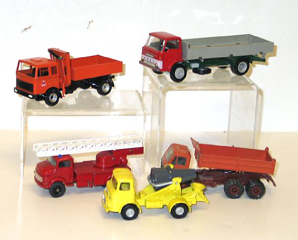 Appraisal: Metal rd Scale Trucks Lot features Kirk Denmark Joal Matchbox