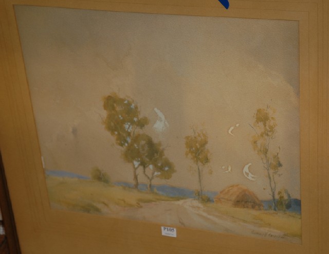 Appraisal: NORMAN B CATHCART LANDSCAPE WATERCOLOUR SOLD WITH OTHER LANDSCAPE PAINTINGS