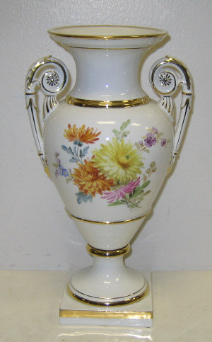 Appraisal: MEISSEN EMPIRE STYLE PORCELAIN VASE White grounded footed baluster form