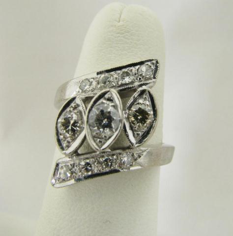 Appraisal: Lady's k white gold fashion ring with diamonds size