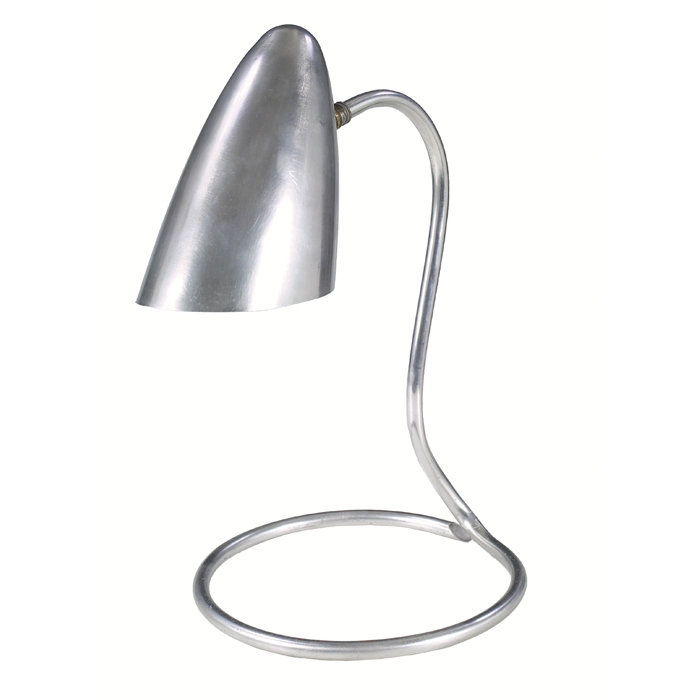 Appraisal: Russell Wright Aluminum desk lamp coiled base