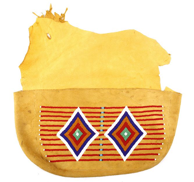 Appraisal: Northern Plain Native American Beaded Document Bag For bidding in