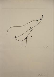 Appraisal: MOTHERWELL Robert Etching Bird I Signed and dated in reverse