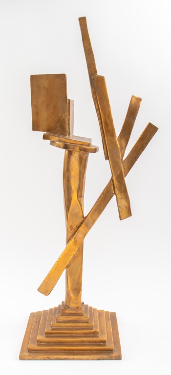 Appraisal: ODED HALAHMY MODERN ABSTRACT BRONZE SCULPTURE Oded Halahmy Iraqi-Israeli born