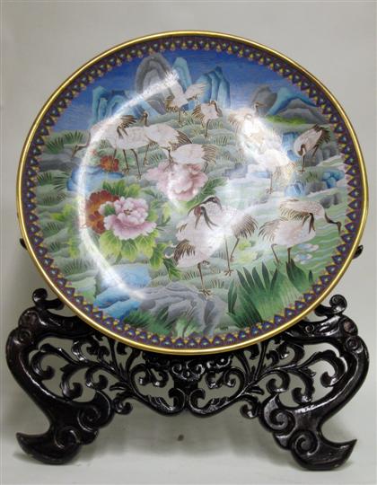 Appraisal: Large Chinese cloisonn enamel charger th century