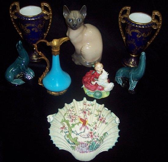 Appraisal: A Royal Copenhagen model of a cat cm high a