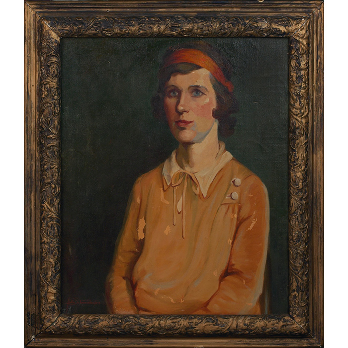 Appraisal: Nellie Schanzenbacher American th Century Portrait of a Woman oil