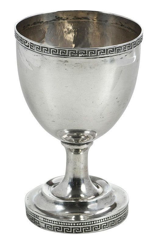 Appraisal: W H Calhoun Nashville Coin Silver Goblet Tennessee mid th