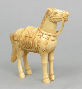 Appraisal: A Carved Ivory Horse India ca th Century A carved