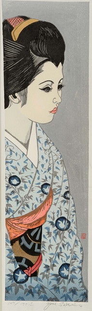 Appraisal: Jun'ichir Sekino Japanese - Girl in light blue kimono signed