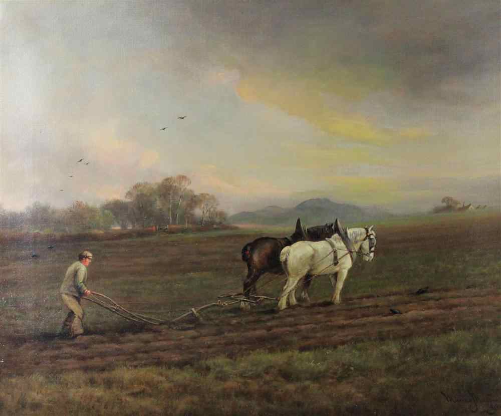 Appraisal: MURRAY J MACDONALD SCOTTISH act - PLOUGHING NEAR DALHOUSIE Oil