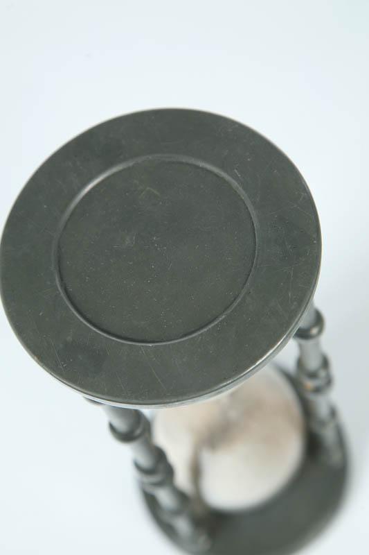 Appraisal: PEWTER HOURGLASS Probably European th century Of typical form with