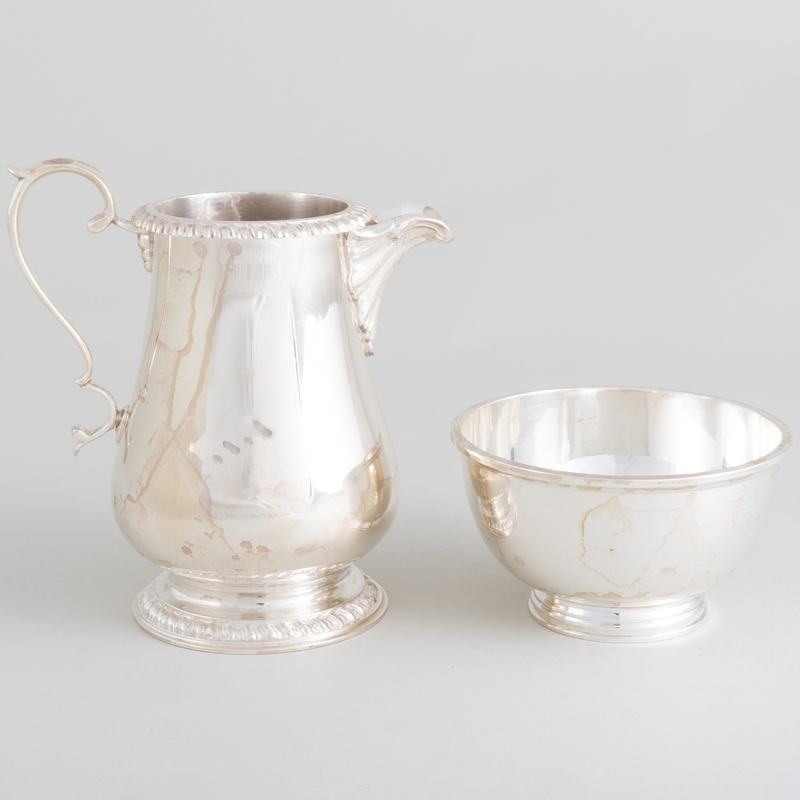 Appraisal: Asprey Silver Milk Jug and an Open Sugar Bowl Marked