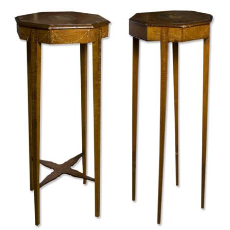 Appraisal: Pair of Edwardian Style Painted Mahogany Side Tables Estimate -