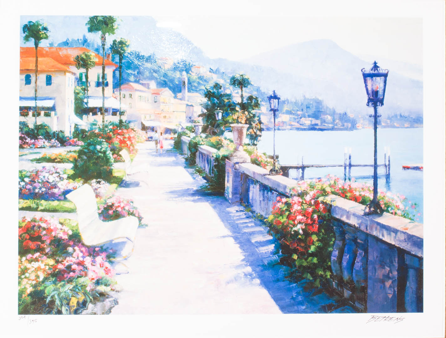 Appraisal: Howard Behrens Mediterranean Coast screenprint American b Color screenprint ed