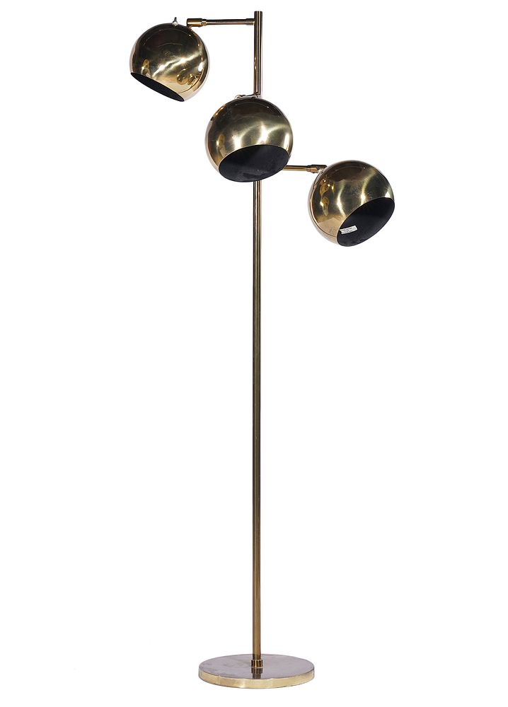 Appraisal: Koch Lowy Globe Brass Floor Lamp Koch Lowy brass floor