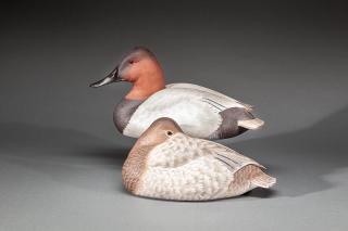 Appraisal: Canvasback Pair Randy Tull b Hayward WI An unsigned decorative