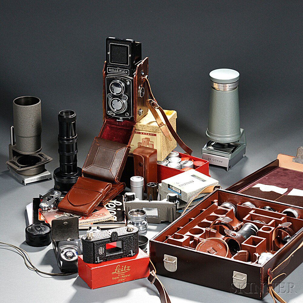 Appraisal: Rolleiflex Camera and Collection of Leica and Rolleiflex Accessories Germany