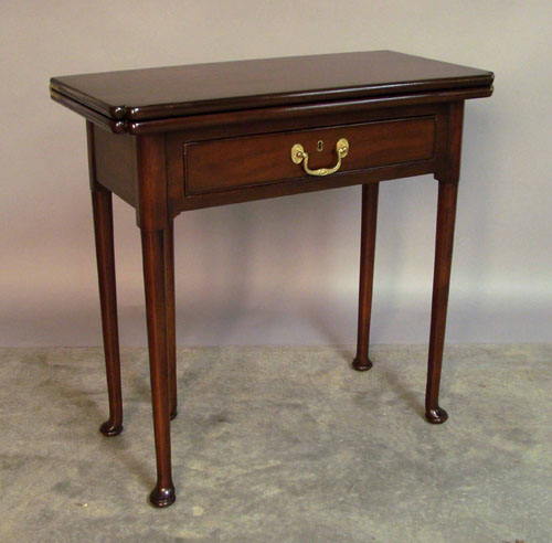 Appraisal: Kittinger Queen Anne style mahogany card table h w