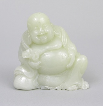 Appraisal: Carved White Jade of a Seated Buddha ca th Century