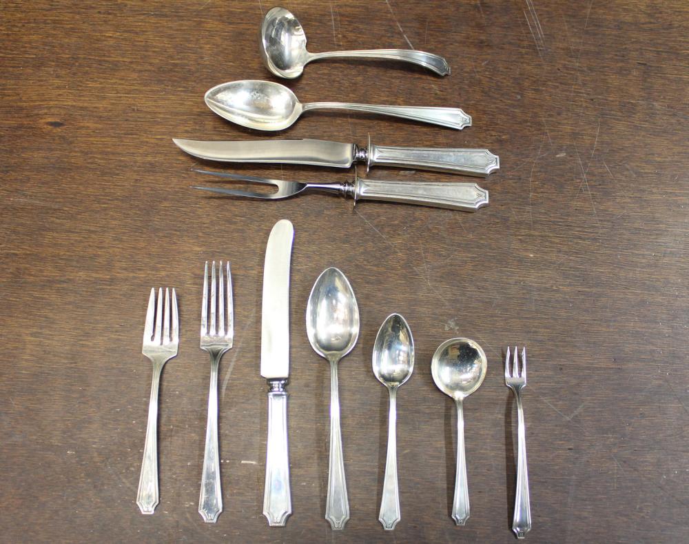 Appraisal: WHITING MFG CO KING ALBERT STERLING SILVER FLATWARE SET pieces