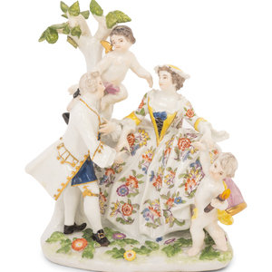 Appraisal: A Meissen Porcelain Figural Group of The Elopement Circa bearing