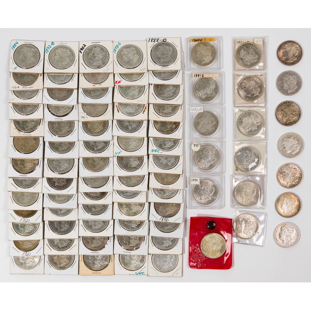 Appraisal: MORGAN ASSORTMENT coins including -S -D -S -O -S -O