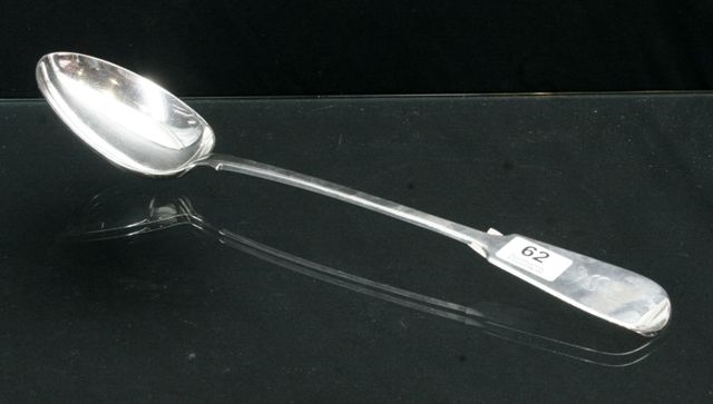 Appraisal: A Victorian sterling silver fiddle pattern basting spoon by James