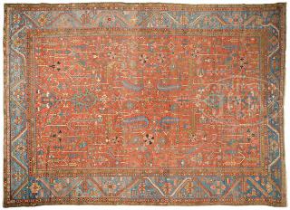 Appraisal: ANTIQUE SERAPI CARPET NORTHWEST PERSIA ANTIQUE SERAPI CARPET NORTHWEST PERSIA