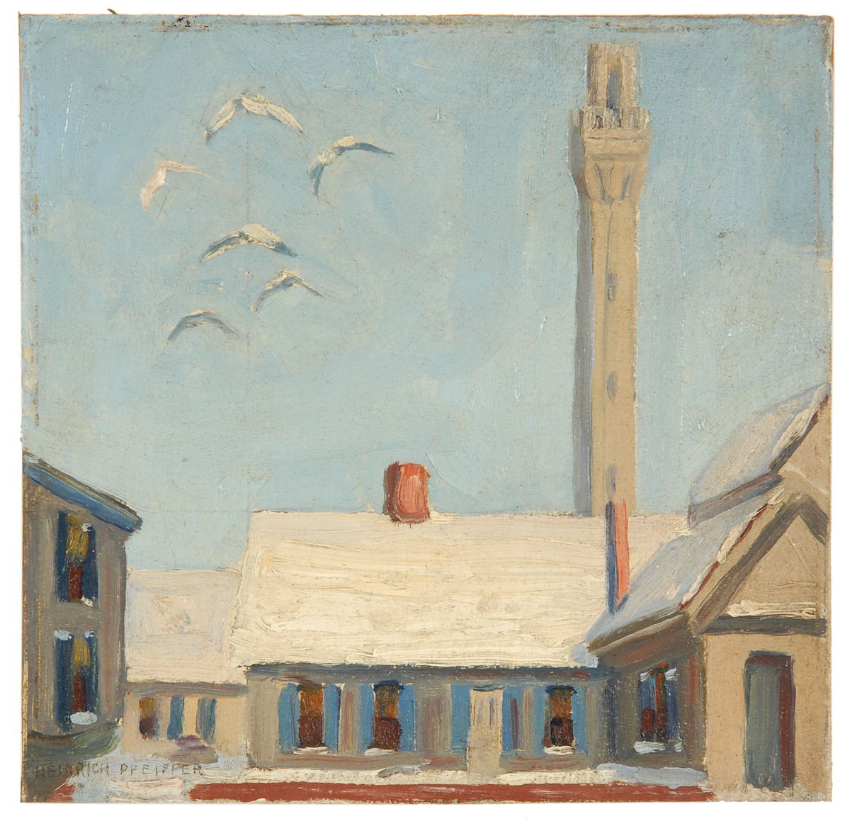 Appraisal: HEINRICH HERMAN PFEIFFERAmerican - My Home Provincetown Cape Cod Jan