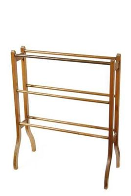 Appraisal: A walnut towel airer late th century in cm h