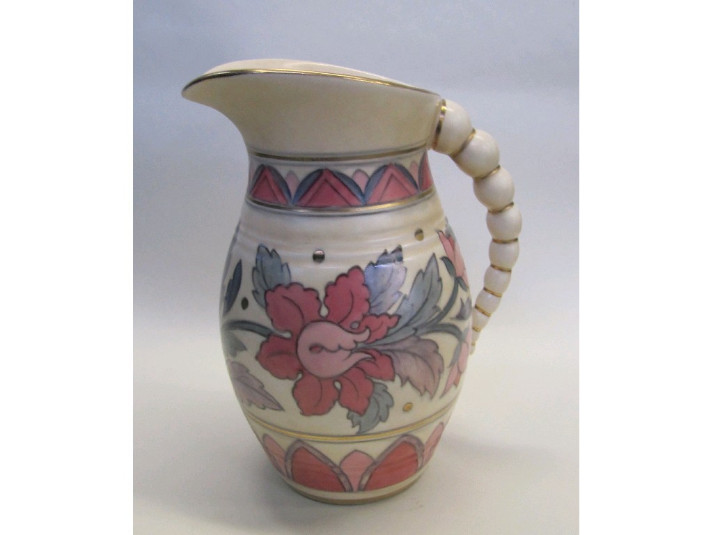 Appraisal: Charlotte Rhead Crown Ducal jug and matching charger pattern no