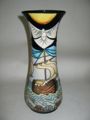 Appraisal: A MOORCROFT POTTERY VASE date mark for of waisted form