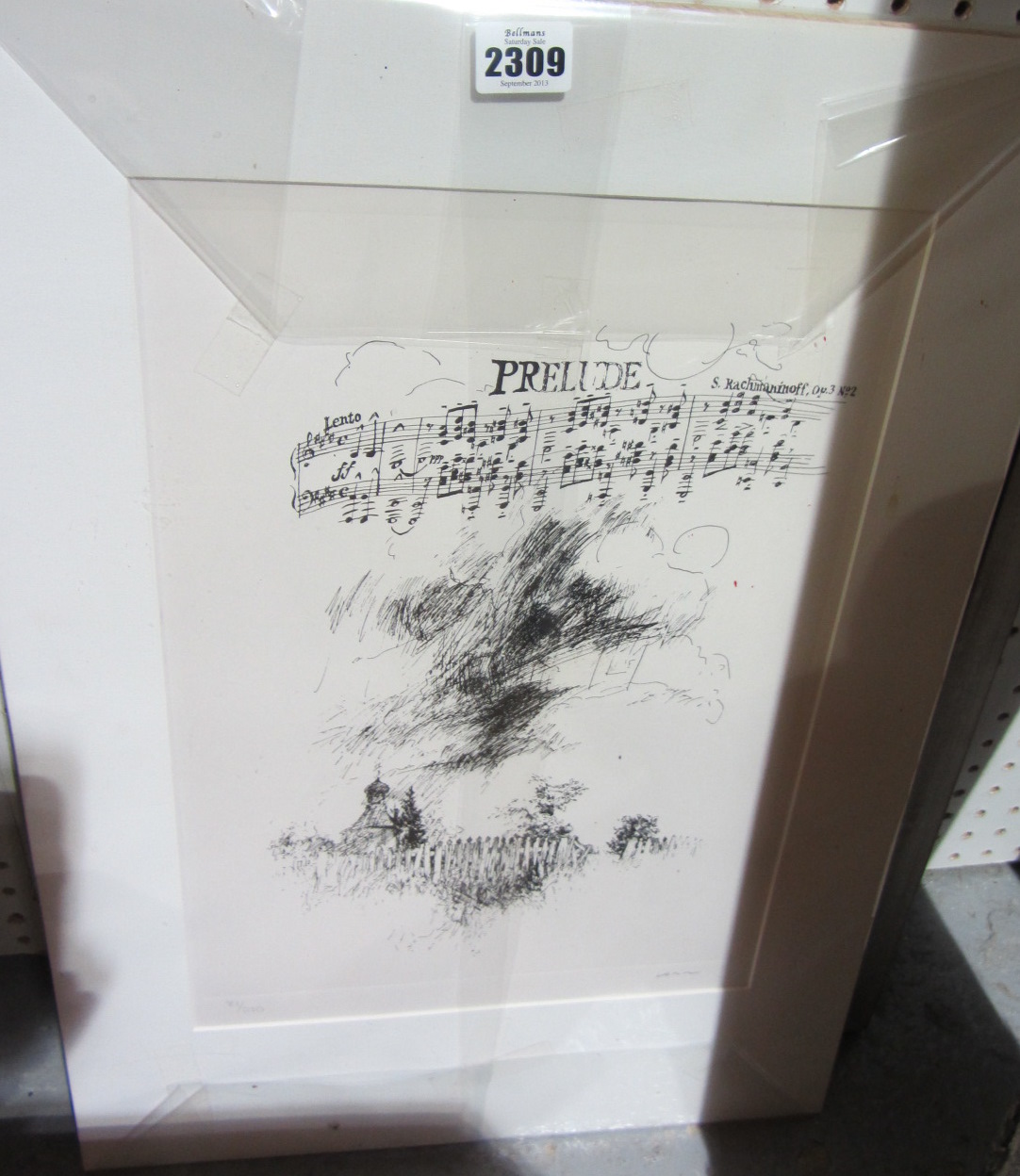 Appraisal: Oskar Lamm Rachmaninov Prelude Beethoven Sonata two signed etchings together