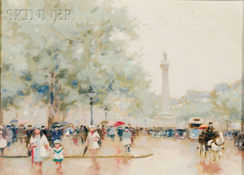 Appraisal: Andre Gisson French - Paris View La Place Du Ch