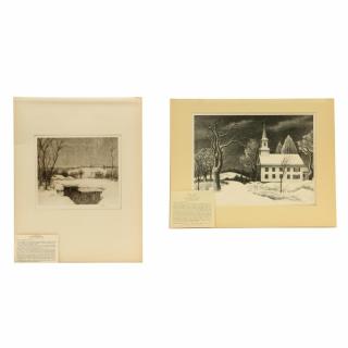 Appraisal: Two Snowy Scenes by Members of Associated American Artists to