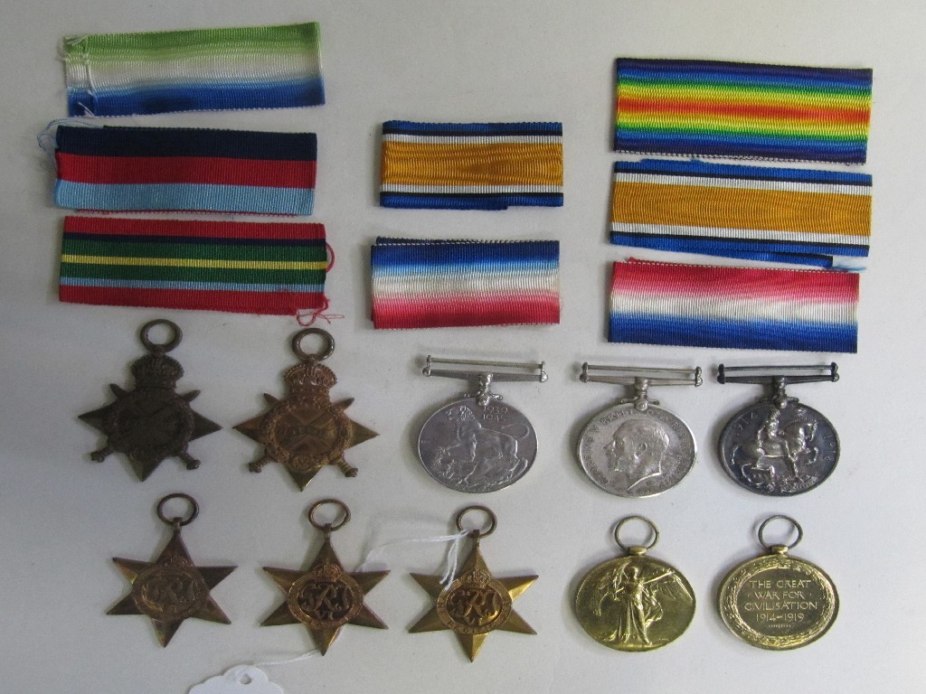 Appraisal: Lot comprising medal groups to Driver T F Graham R