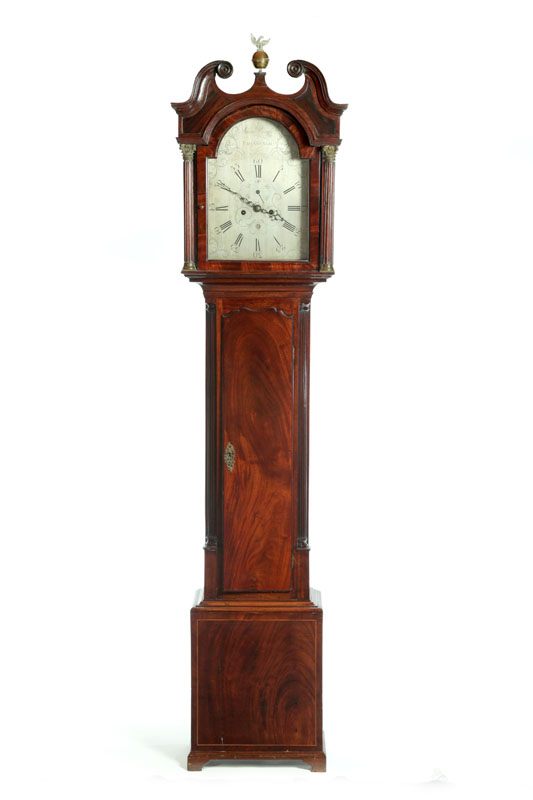 Appraisal: GEORGE III TALL CASE CLOCK Scotland late th century mahogany