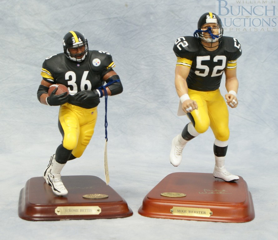 Appraisal: Danbury Mint Pittsburgh Steelers football figures Jerome Bettis Mike Webster