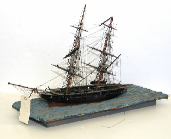 Appraisal: A ship model of the sloop Ferret first half th