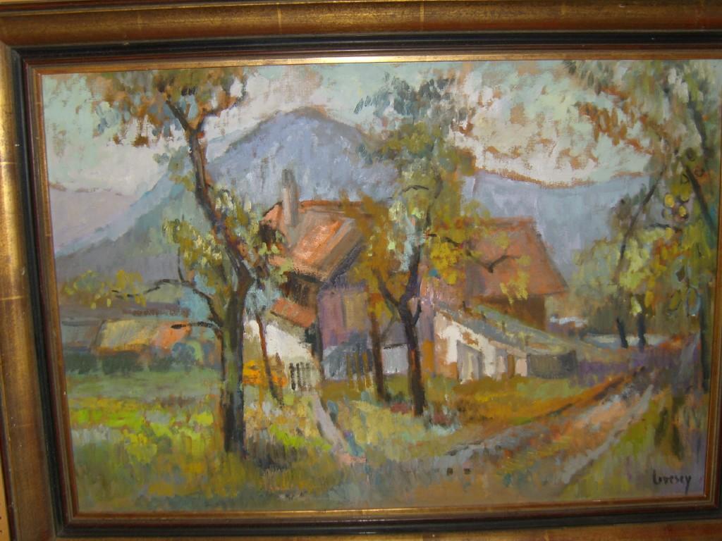 Appraisal: An oil painting on board by Roger Livesey of an