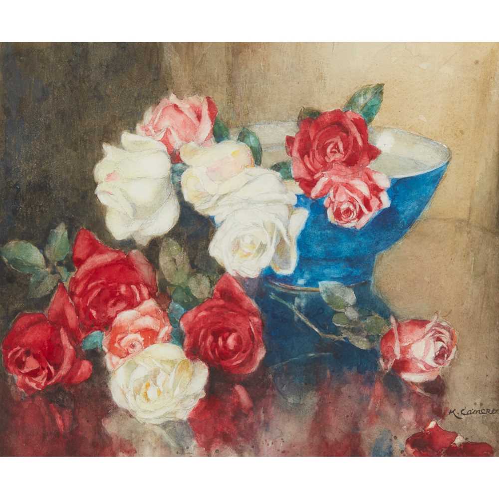 Appraisal: KATHARINE CAMERON - FLORAL STILL LIFE graphite and watercolour signed