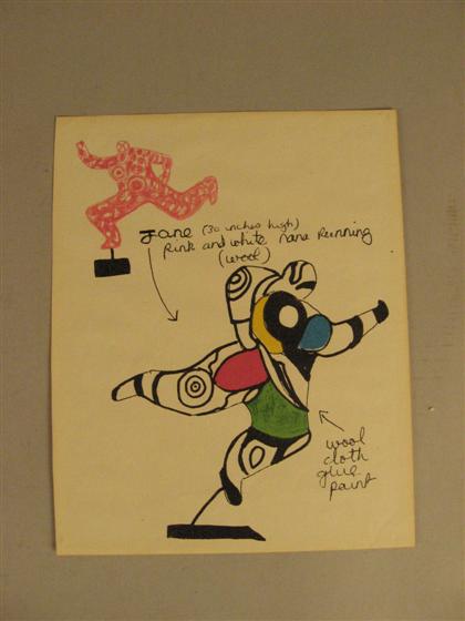 Appraisal: Niki de Saint-Phalle - jane inches high lithograph together with