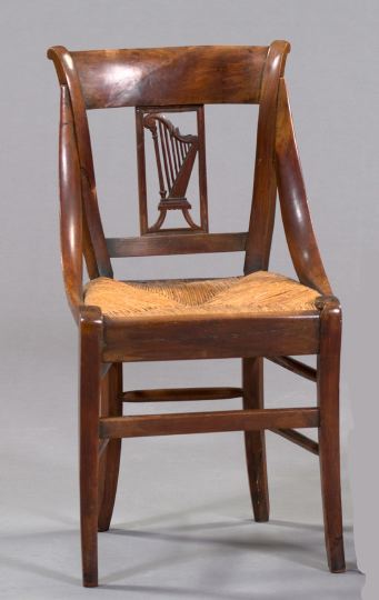 Appraisal: Provincial Restauration Walnut Sidechair second quarter th century the curved