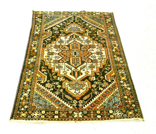 Appraisal: Antique Persian Hamadan oriental scatter rug '' x '' center