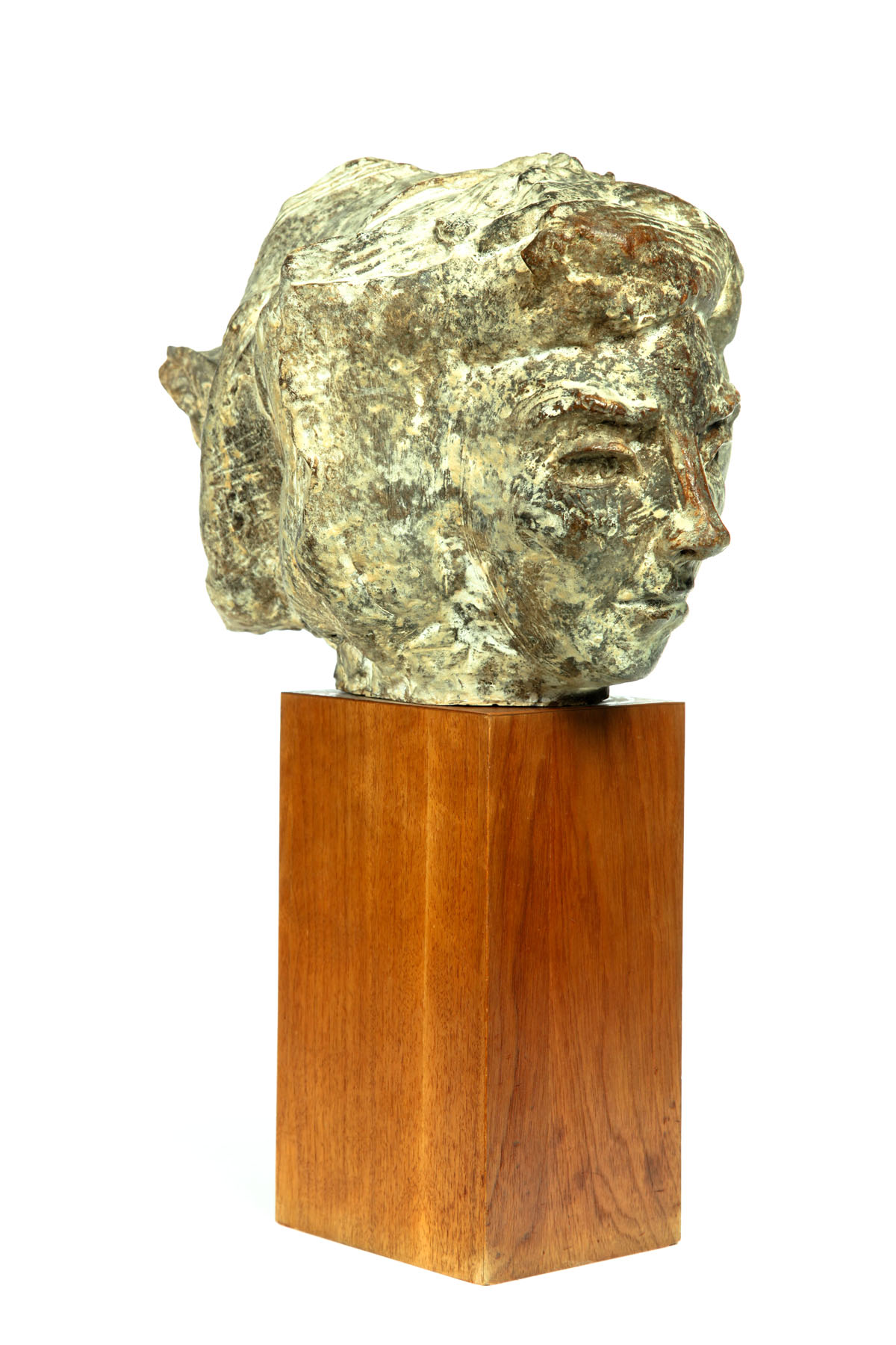 Appraisal: SURREALIST SCULPTURE BY BLACK TH CENTURY terra cotta Bust of