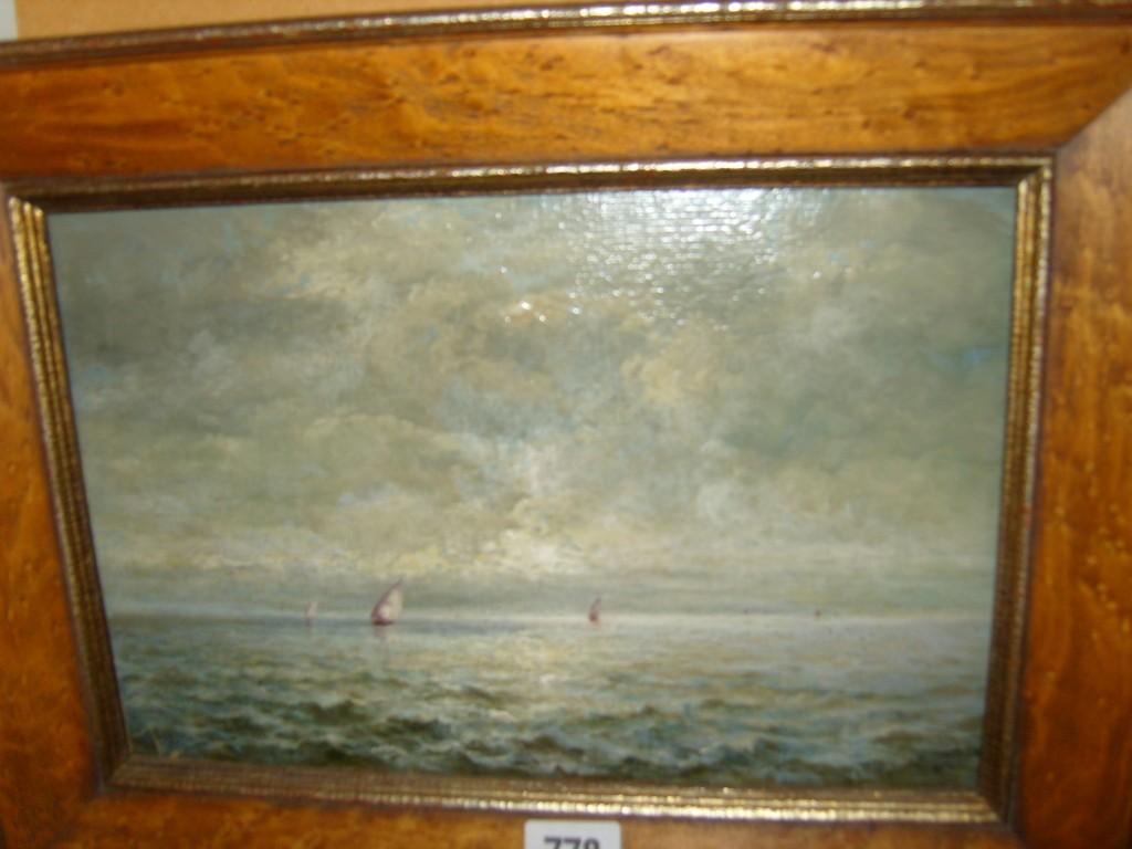 Appraisal: A th century oil painting on canvas of a marine